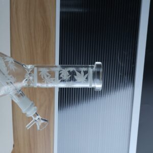 10" white Glass Bong Cute Fluorescence Maple leaves Smoking Beaker Water Pipe Girly Gift W/Bowl USA