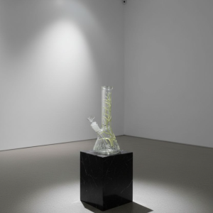 10"yellow Glow In The Dark Glass Bong Thick Glass Water Pipe Bubbler Hookah Bowl