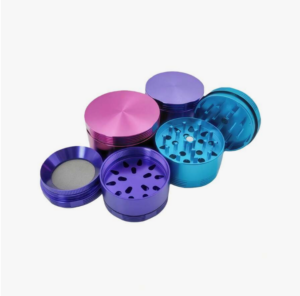 1PC pink Layer Aluminum Herb Grinder With Hidden Pollen Catcher – 50/55/62mm, 8 Color Options